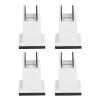 Zerone Adjustable Bed Risers 4 Inch Furniture Risers with Screw Clamp, Soft Rubber Material, Height Adjustment for Desks Cabinets Tables (White) view 3