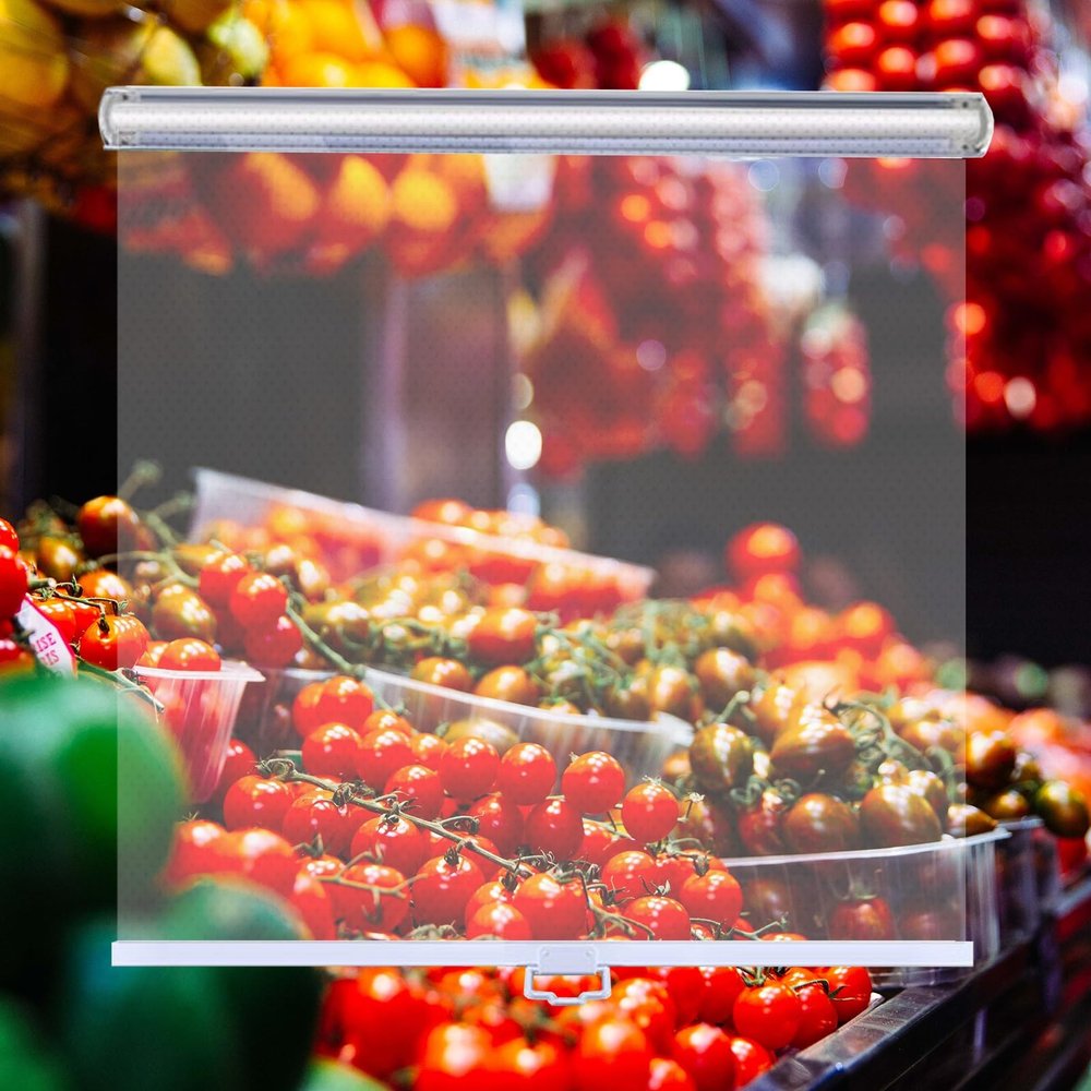 HomeLoft Basics Transparent Roller Shades PVC Plastic Roller Blinds for Supermarket Vegetables Display Cabinet Food Preservation Roller Blind with Handle Roller Curtain(W26X59in), DEQAQWQDK-W26X59IN