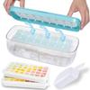 48 Ice Cube Trays with Lids, Storage and Scoops - Food Grade Silicone Ice Cube Trays | Reusable Ice Cube Trays | Easy to Use Ice Cube Trays for Refrigerators | Large Ice Cube Trays view 1