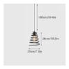 DXYC Geometric Iron Art Chandelier for Child's Study Room, Industrial Style Hollow Spiral Pendant Light, American Style Retro Creative Black Ceiling Hanging Lamp for Study Room, Bedside, Bar view 2
