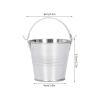 10PCS Small Metal Bucket with Handles, Round Ice Buckets Metal Iron Pail for Kids Candy Crafts Party Favors, Mini Succulent Plant Pot, Hanging Flower Pot for Indoor Outdoor(4 * 5.5 * 6-bright silver) view 2