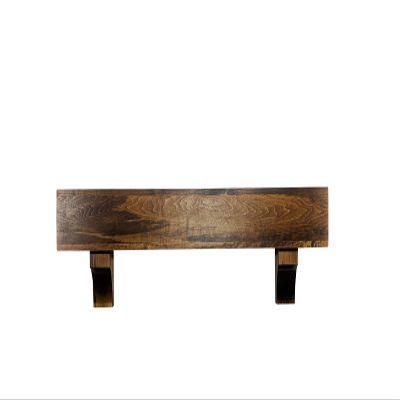 6" Deep Rustic Wood Beam Mantel with Corbels 42 48 54 60 66 72 84 (48, Provincial)