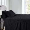 King Stripes Sheet Set 1000 Thread Count 4 Piece Striped Sheet Set King Egyptian Cotton Sheets with 19 Inches Deep Pocket Wrinkle & Fade Resistant - Black view 2