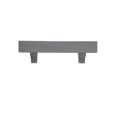 6" Deep Rustic Wood Beam Mantel with Corbels 42 48 54 60 66 72 84 (84, Weathered Gray)