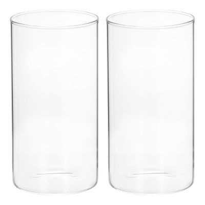 PATIKIL Glass Cylinder Vase, 2 Pcs 9.8" Tall and 3.9" Dia Flower Vase Floating Candle Holder Vase for Home Decor Wedding Centerpieces(59oz)