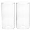 PATIKIL Glass Cylinder Vase, 2 Pcs 9.8" Tall and 3.9" Dia Flower Vase Floating Candle Holder Vase for Home Decor Wedding Centerpieces(59oz) view 1