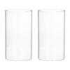 PATIKIL Glass Cylinder Vase, 2 Pcs 3.1" Tall and 2.6" Dia Flower Vase Floating Candle Holder Vase for Home Decor Wedding Centerpieces(7oz) view 1