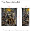 18TH CROZY Wolf Blackout Curtains for Girls Boy Home Decor, Wild Animals Nature Forest Woodland Trees Grommet Thermal Insulated Drapes Darkening Window Curtain for Bedroom Living Room, 72 x 63 Inch view 3