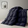 SLEEP-NEST 1000TC 132x132 King Comforter Pinch Pleated Duvet Insert with 8 Corner tabs 1 Piece All Season Down Alternative 500 GSM Medium Warm Oversized King Quilts Breathable, Navy Blue view 1