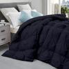 SLEEP-NEST 1000TC 132x132 King Comforter Pinch Pleated Duvet Insert with 8 Corner tabs 1 Piece All Season Down Alternative 500 GSM Medium Warm Oversized King Quilts Breathable, Navy Blue view 2
