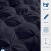SLEEP-NEST 1000TC 132x132 King Comforter Pinch Pleated Duvet Insert with 8 Corner tabs 1 Piece All Season Down Alternative 500 GSM Medium Warm Oversized King Quilts Breathable, Navy Blue view 4
