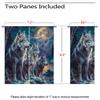 18TH CROZY Wolf Blackout Curtains for Girls Boy Home Decor, Fantasy Nature Forest Wolf Hunting Moon Grommet Thermal Insulated Drapes Darkening Window Curtain for Bedroom Living Room, 72 x 63 Inch view 3