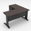 SKUTCHI DESIGNS INC. 5X5 L-Shaped Laminate Desk with Storage Cabinet | Desk with Charcoal Modesty Panel | Indigo Series |Asian Night view 1