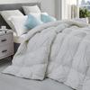 SLEEP-NEST 1000TC Super Oversized King Plus Comforter 138x122 Pinch Pleated Duvet Insert with 8 Corner tabs 1 Piece All Season Down Alternative 500 GSM Medium Warm Quilts Breathable, Silver Grey view 2
