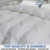 SLEEP-NEST 1000TC Super Oversized King Plus Comforter 138x122 Pinch Pleated Duvet Insert with 8 Corner tabs 1 Piece All Season Down Alternative 500 GSM Medium Warm Quilts Breathable, Silver Grey view 3