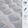 SLEEP-NEST 1000TC Super Oversized King Plus Comforter 138x122 Pinch Pleated Duvet Insert with 8 Corner tabs 1 Piece All Season Down Alternative 500 GSM Medium Warm Quilts Breathable, Silver Grey view 4