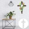 Cabilock 2pcs Cross Metal Wreath Frame Flower Garden Decor Wire Structure for Easy Installation for Easter Christmas Halloween and Festive Wall Decorations view 3