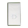 Caspari Antique Robin's Egg Single Initial Guest Towel Napkins in Letter D- 2 Pack of 24 view 1