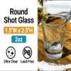 R and R Imports Killington Vermont Design B Souvenir 2 Ounce Shot Glass Round Clear Single view 2