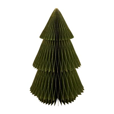 Mud Pie Green Handmade Paper Trees, Medium, 16" x 9" Dia
