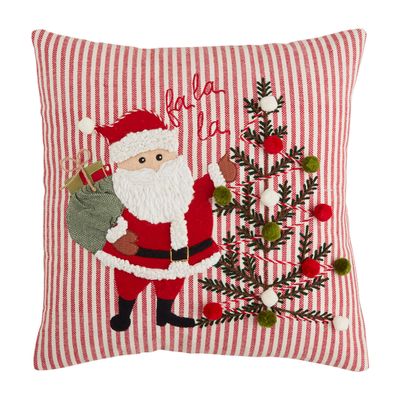 Mud Pie FA La La Santa Pillow; 18" x 18"