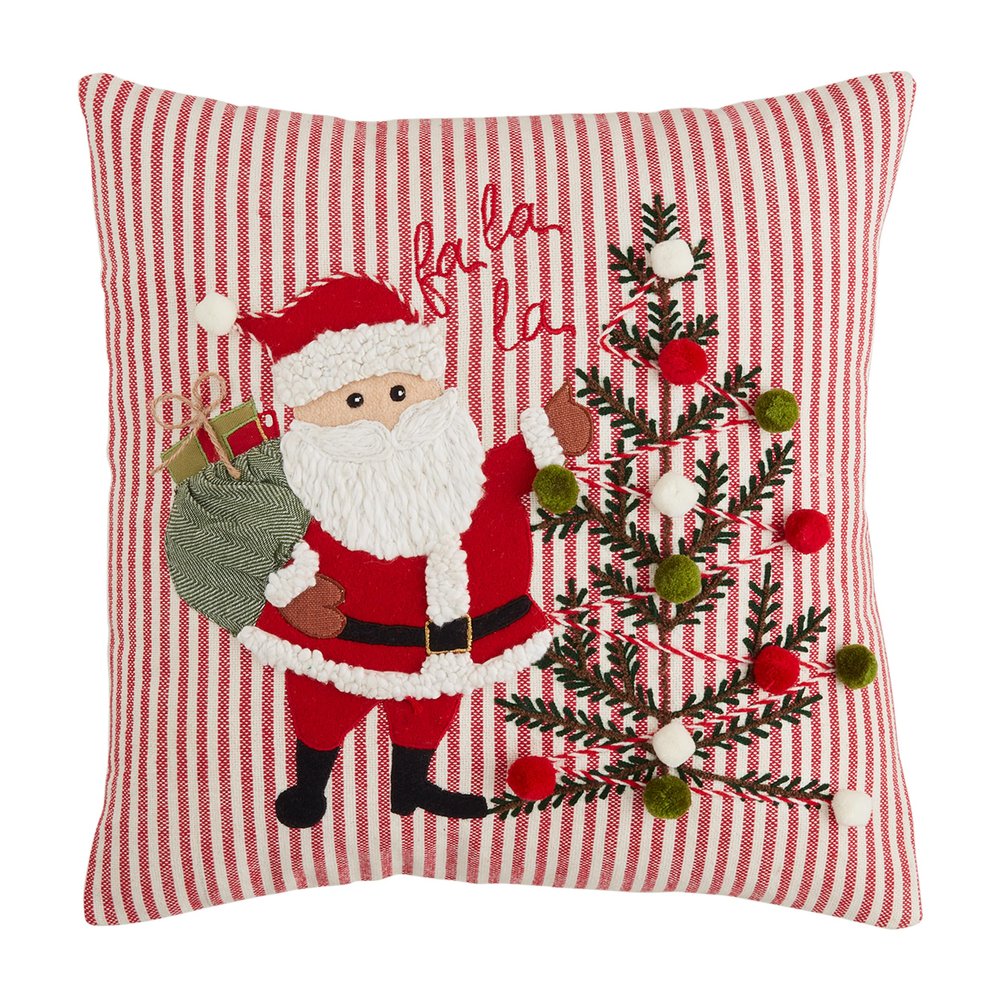 Mud Pie FA La La Santa Pillow; 18" x 18"