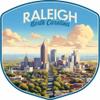 Raleigh North Carolina Daytime Cityscape Design Souvenir Die Cut Decorative Flat Magnet 3-Inch view 1