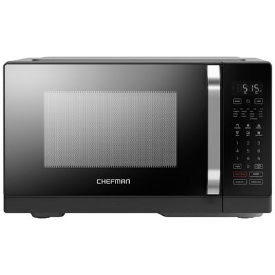 Chefman MicroCrisp Countertop Microwave Oven and Convection Oven, with Integrated Crisper, Guided Touchscreen Interface, 10 Power Levels, Mute Function, and Eco Mode, 1800W and 0.8 Cu. Ft. - Black