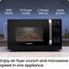 Chefman MicroCrisp Countertop Microwave Oven and Convection Oven, with Integrated Crisper, Guided Touchscreen Interface, 10 Power Levels, Mute Function, and Eco Mode, 1800W and 0.8 Cu. Ft. - Black view 2