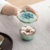 Gradient Blue Garlic Keeper Gradient Blue Matte Texture Garlic Holder Storing Garlic Chili Candy Nuts Garlic Container view 4