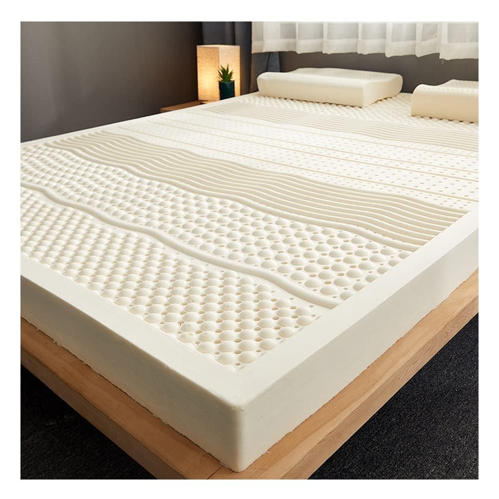 BIRJXVTO Latex Organic Breathable and Comfortable,Durable and Not Easy to Collapse,Memory Foam Mattress Topper,Natural Latex Mattress,10cm,150x200cm