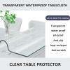 Clear Table Protector,Clear Desk Cover,PVC Plastic Table Cover,Rectangular Vinyl Desk Pad,for Office Dresser Children Writing Desk Night Stand,Multifunctional Wipeable(Size:70x180cm/27.6x70.9in) view 3