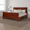 Benjara Verl Full Size Bed, Classic Sleigh Panel Design, Rich Brown Poplar Wood view 2