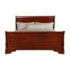 Benjara Verl Full Size Bed, Classic Sleigh Panel Design, Rich Brown Poplar Wood view 4