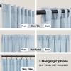KOUFALL Light Blue Curtains for Bedroom Living Room 84 Inches Long,Sheer Linen Semi Light Filtering Back Tab Curtains 84 Inch Length 2 Panels Set view 4