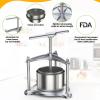 Fruit Wine Press - 100% Natural Juice Maker for Apple, Carrot, Orange, Berry & Vegetables - Ideal for Cheese Making, Tinctures & Herbal Extracts(1.6 Gallon,Green view 2