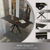 Marble Dining Table for 4-8, 62.4''-78.15'' Extendable Dining Table, Modern Kitchen Table, Space Saving Rectangular Table for Office and Dining Room view 4