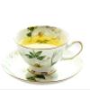 DINBOZ26X Coffee Cup Tea Cup Set With Saucer Camellia Design Tasse A Cafe Ceramic Cup, Espresso Coffee Cups Cup And Saucer Tea Cup(Color:1 cup 1 saucer) view 1