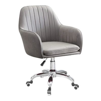 Swivel Desk Chair Velvet Upholstered Swivel Office Chair, Ergonomic Adjustable Desk Chair, Computer Chair with Armrest for Home, Office, BedroomSwivel Vanity Chair for Girl