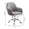 Swivel Desk Chair Velvet Upholstered Swivel Office Chair, Ergonomic Adjustable Desk Chair, Computer Chair with Armrest for Home, Office, BedroomSwivel Vanity Chair for Girl view 3