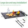 Noodle Board Stove Cover with Extended Handles-Wood Stove Top Covers for Electric Stove Kitchen Sink Cover Serving Tray, Decorative Tray for Kitchen Black (29.92"x22.05") view 2