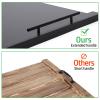 Noodle Board Stove Cover with Extended Handles-Wood Stove Top Covers for Electric Stove Kitchen Sink Cover Serving Tray, Decorative Tray for Kitchen Black (29.92"x22.05") view 4