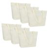 Muka 6 Pack Natural Canvas Tote Bags, 12oz Heavy Duty Grocery Shopping Bags, 18 x 15 x 5 Inches view 1