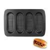 EUBUY Hot Dog Bun Pan Carbon Non-stick Hot Dog Shaped Bun Mould Crispy Bread Baking Tray with Holes for Mini Baguette Sandwich Cake view 1