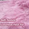 AOGU 36 Inch Faux Fur Christmas Tree Skirt Pink Plush Skirt for Merry Christmas Party Christmas Tree Decoration view 4