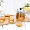 Samadoyo 470ml-900ml (15.89-30.43oz) Glass Teapot with Removable Infuser  Safe, Handcrafted Teapot for Blooming and Loose Leaf Tea, Perfect for Women and Adults (900ml Teapots + 150ml cups*4) view 3