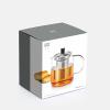 Samadoyo 470ml-900ml (15.89-30.43oz) Glass Teapot with Removable Infuser  Safe, Handcrafted Teapot for Blooming and Loose Leaf Tea, Perfect for Women and Adults (900ml Teapots + 150ml cups*4) view 4