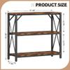 Homeiju Console Table 31.5" Width, 3-Tier Entryway Table with Storage, Industrial Sofa Table with Open Shelves, Foyer Tables for Entryway, Hallway, Kitchen, Living Room and Bedroom, Rustic Brown view 3