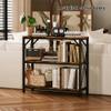 Homeiju Console Table 31.5" Width, 3-Tier Entryway Table with Storage, Industrial Sofa Table with Open Shelves, Foyer Tables for Entryway, Hallway, Kitchen, Living Room and Bedroom, Rustic Brown view 4