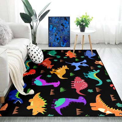 Dinosaur Rug - Dinosaur Rugs for Boys Bedroom Kids Carept, Cartoon Dino Carpet for Girls Room Decor Animal Print Carpet for Playroom Living Room Floor Mats, 2.5x4 Feet